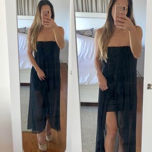 Bebe black strapless dress
